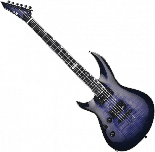 Guitare électrique solid body Esp E-II Horizon-III LH (Japan) - Reindeer blue