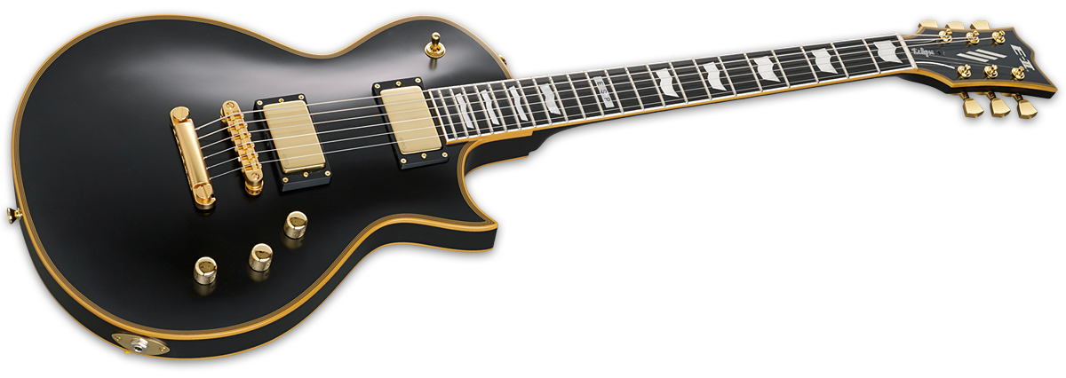 Esp E-ii Eclipse 2h Seymour Duncan Ht Eb - Vintage Black - Guitare Électrique Single Cut - Variation 1
