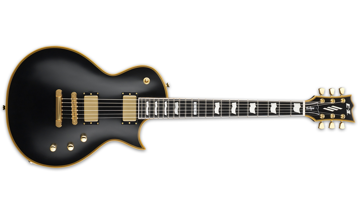 Esp E-ii Ec-ii Eclipse Db Hh Emg Ht Eb - Vintage Black - Guitare Électrique Single Cut - Variation 1