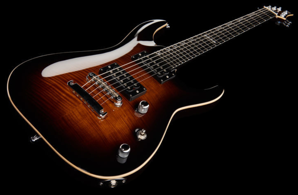Esp E-ii Horizon Nt Japon Hh Seymour Duncan Ht Eb - Dark Brown Sunburst - Guitare Électrique Forme Str - Variation 1