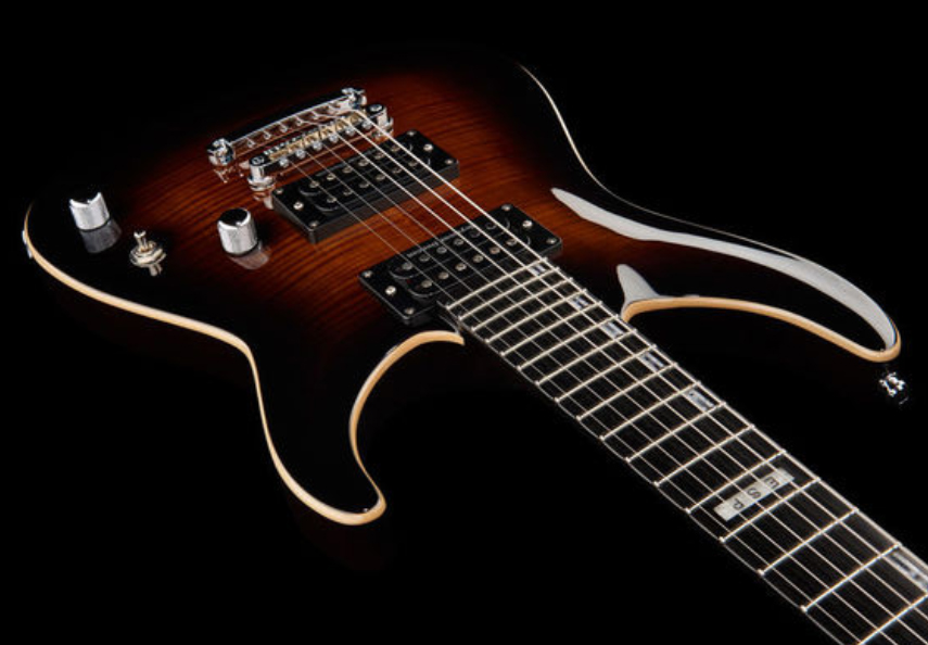 Esp E-ii Horizon Nt Japon Hh Seymour Duncan Ht Eb - Dark Brown Sunburst - Guitare Électrique Forme Str - Variation 2