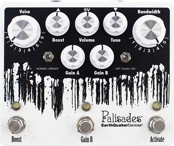 Overdrive/distortion/fuzz effectpedaal Earthquaker Palisades V2