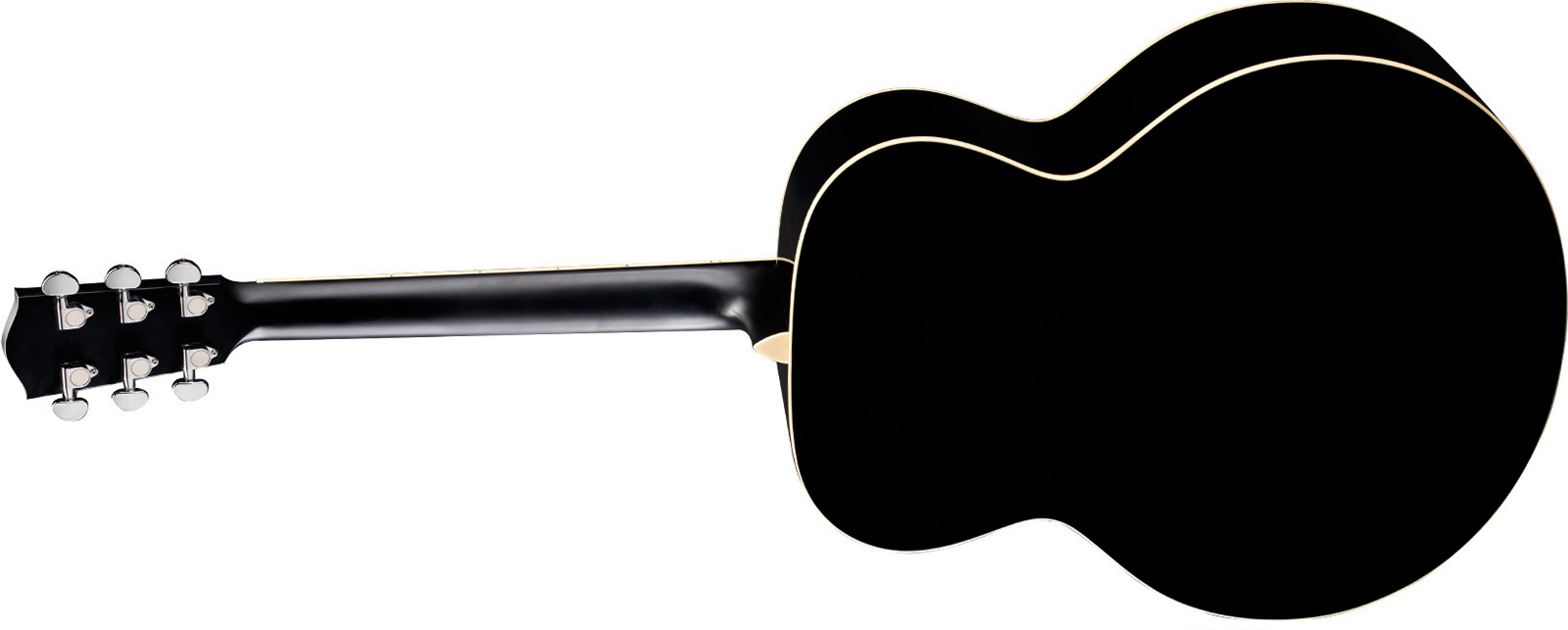 Eastman Ac330e Jumbo Epicea Acajou Eb - Truetone Gloss Black - Guitare Folk - Variation 1