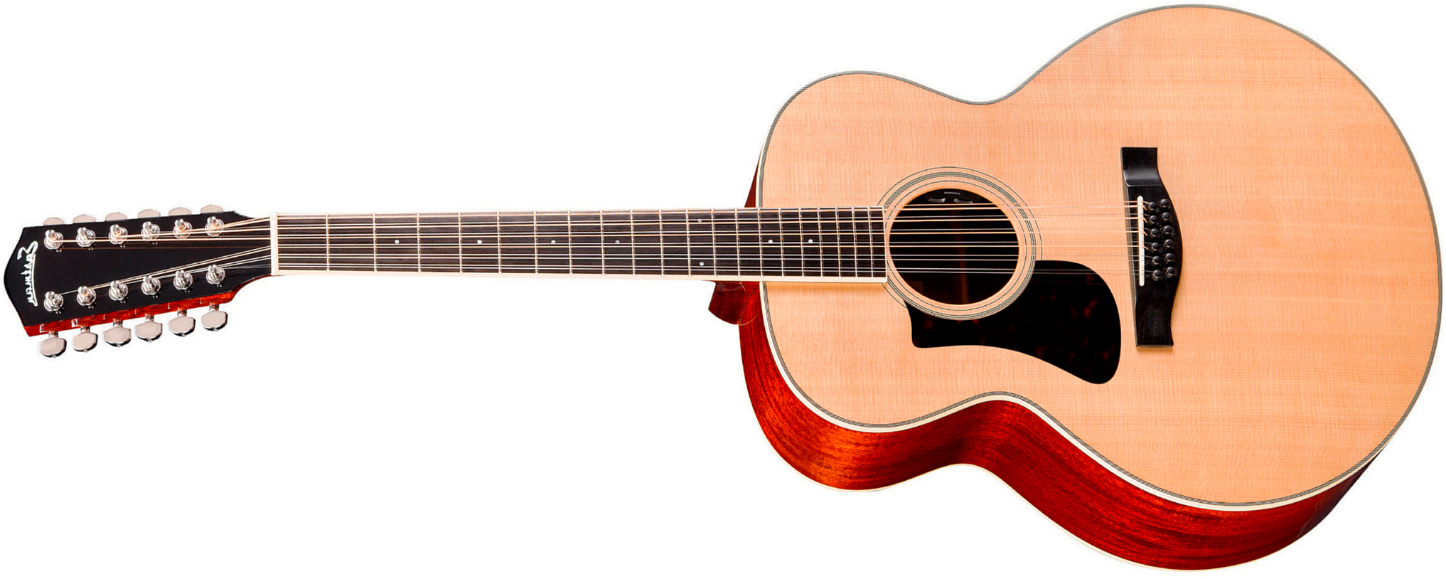 Eastman Ac330le-12 Jumbo 12c Lh Gaucher Epicea Acajou Eb - Truetone Gloss Natural - Guitare Folk - Main picture