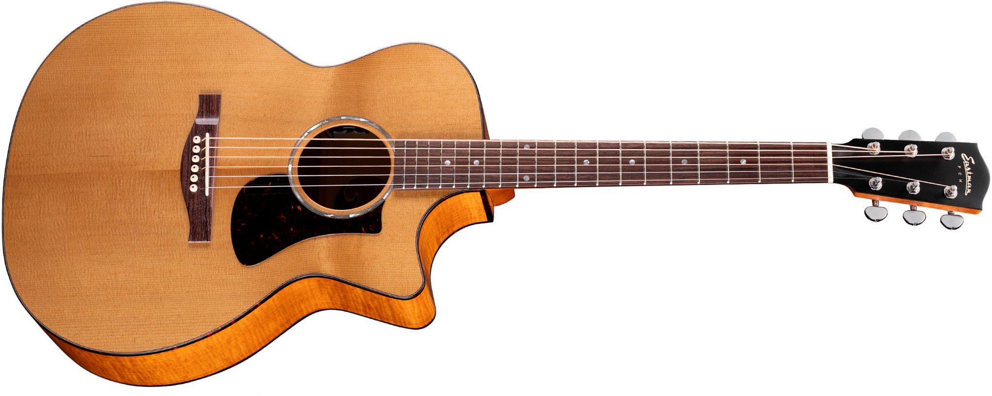 Eastman Pch3-gace Grand Auditorium Cw Epicea Erable Rw - Truetone Gloss Amberburst - Guitare Folk - Main picture