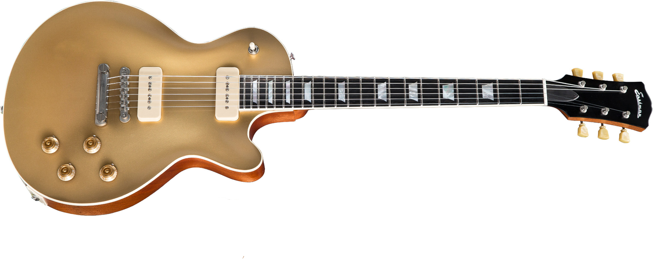 Eastman Sb 56/n-gd Vintage Nitro 29p0 Lollar Ht Eb - Gold Top - Guitare Électrique Single Cut - Main picture