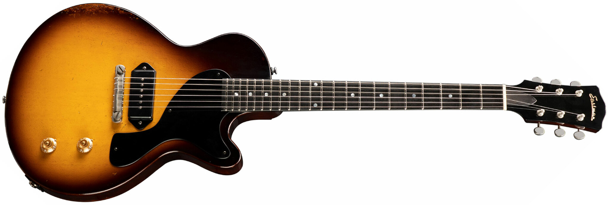 Eastman Sb55/v-sb 2p90 Ht Eb - Antique Varnish Sunburst - Guitare Électrique Single Cut - Main picture