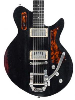 Guitare électrique solid body Eastman Juliet Humbuckers Bigsby - Antique varnish black