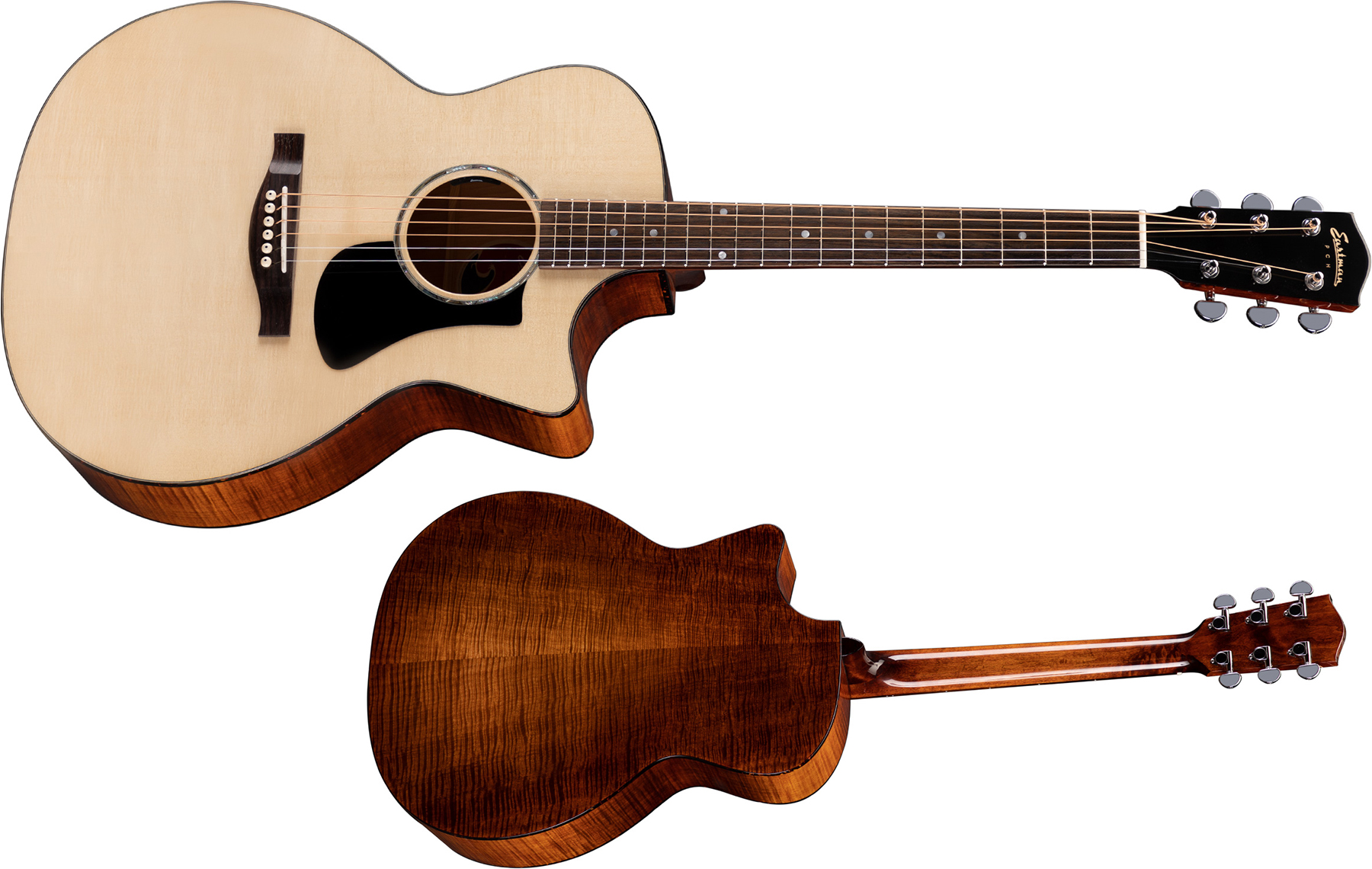 Eastman Pch3-gace Grand Auditorium Cw Epicea Erable Rw +housse - Natural - Guitare Electro Acoustique - Variation 1