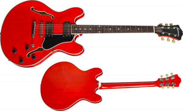 Guitare électrique 1/2 caisse Eastman T386 Thinline Laminate - red