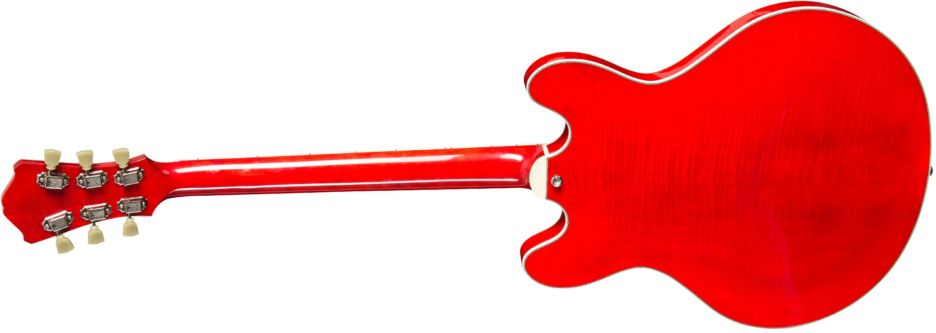 Eastman T486 Thinline Laminate Tout Erable Hh Seymour Duncan Ht Eb - Red - Guitare Électrique 1/2 Caisse - Variation 1