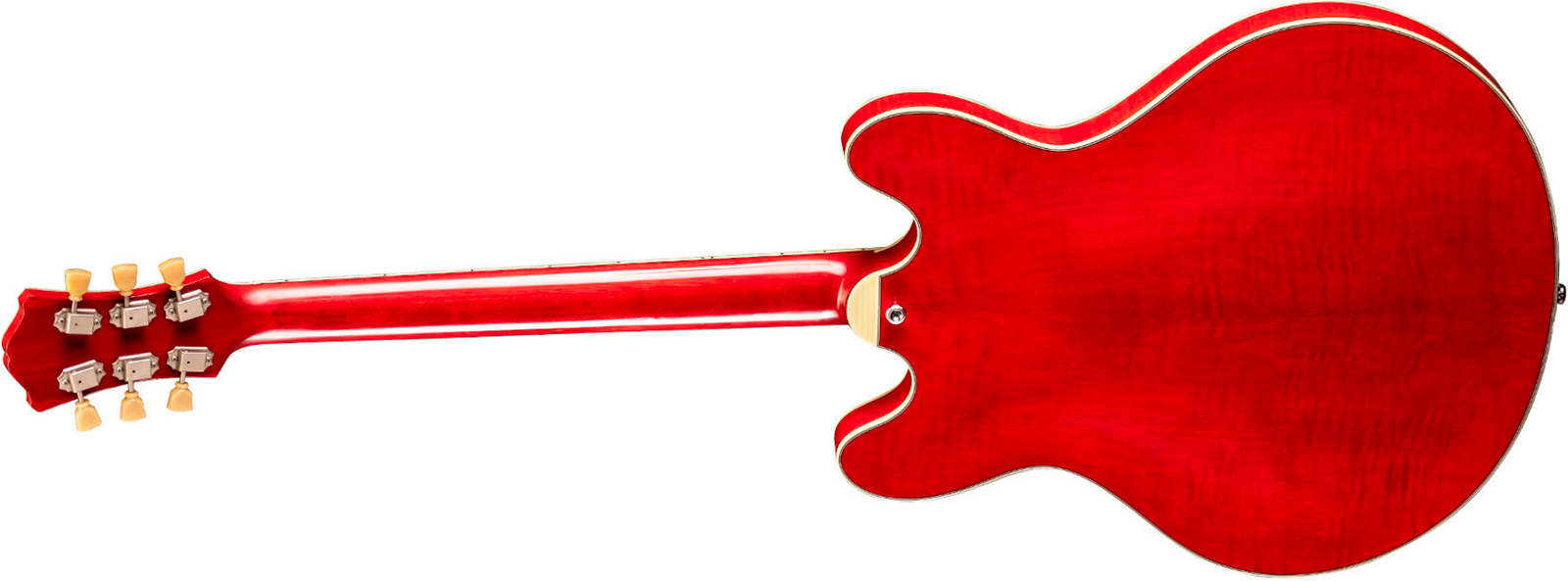 Eastman T59/tv Thinline 2h Seymour Duncan Ht Eb - Truetone Vintage Gloss Red - Guitare Électrique Single Cut - Variation 1
