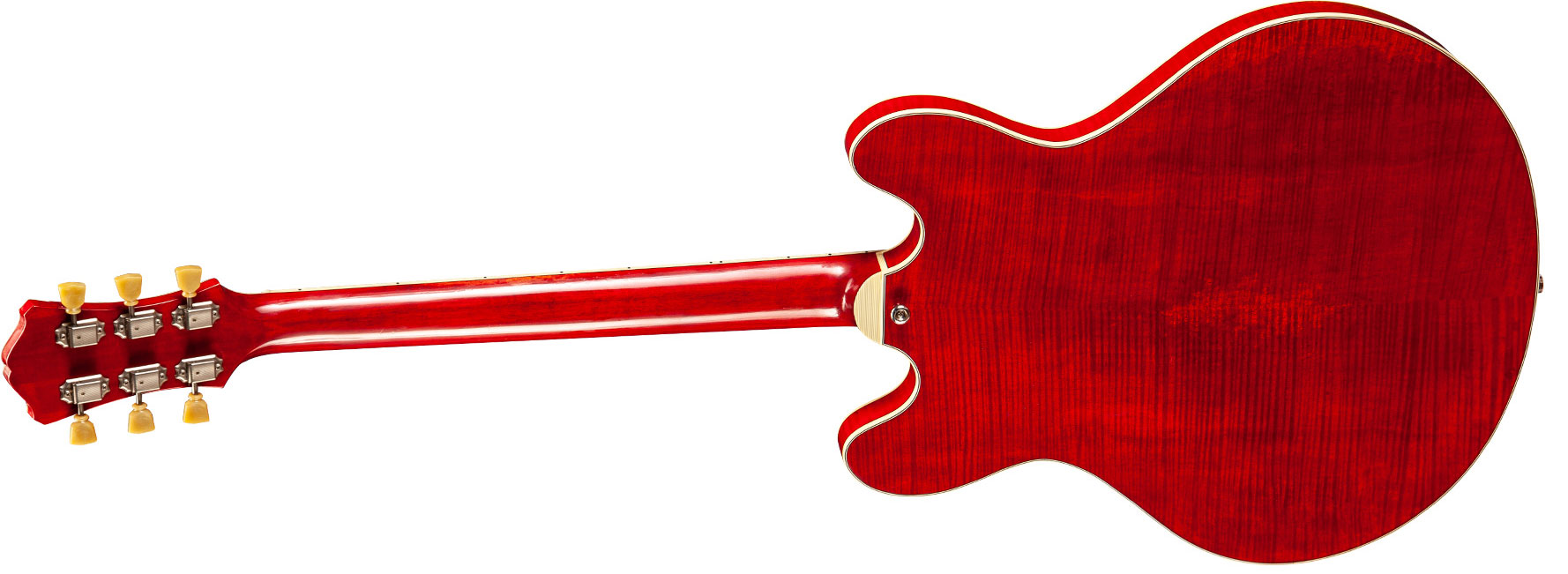 Eastman T59v Thinline Laminate Hh Lollar Ht Eb - Red - Guitare Électrique 1/2 Caisse - Variation 1