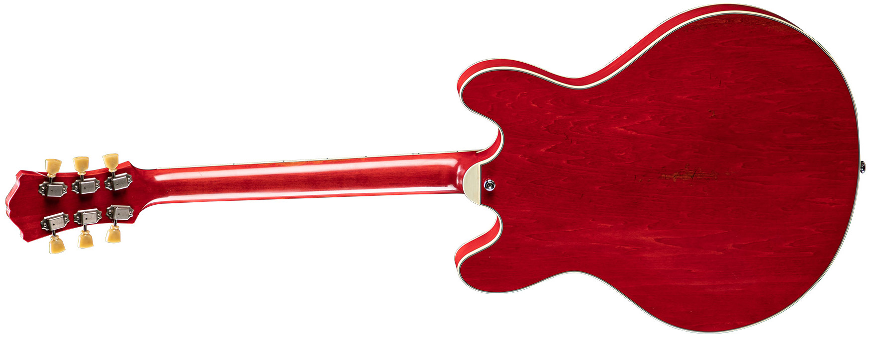Eastman T64/v Thinline Laminate Tout Erable 2p90 Lollar Ht Eb - Antique Red - Guitare Électrique 1/2 Caisse - Variation 1