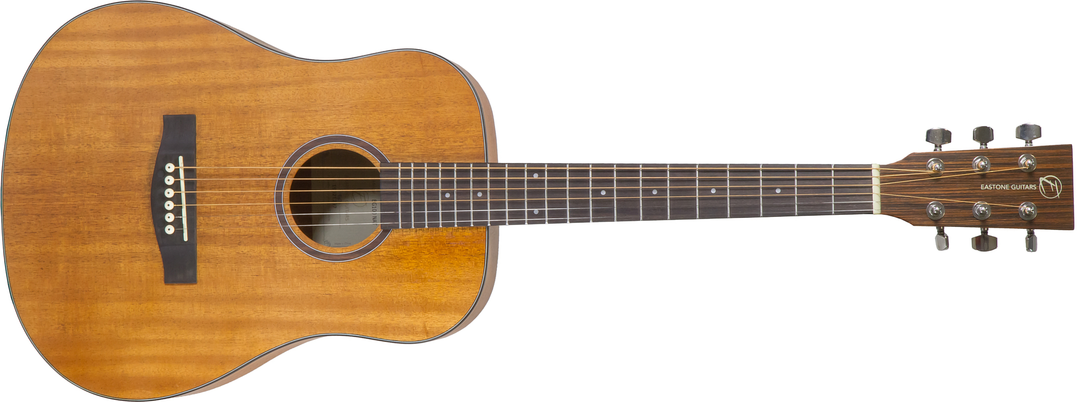 Eastone Bg100-nat Mini Dreadnought Tout Acajou - Natural Satin - Guitare Acoustique Voyage - Main picture