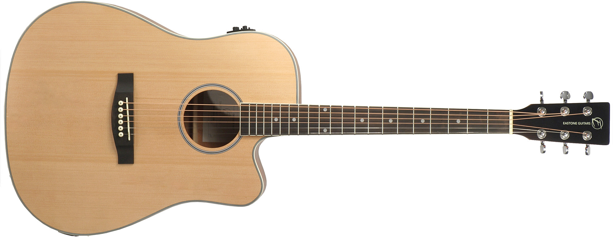 Eastone Dr100ce-nat Dreadnought Cw Epicea Okuman - Natural - Guitare Electro Acoustique - Main picture