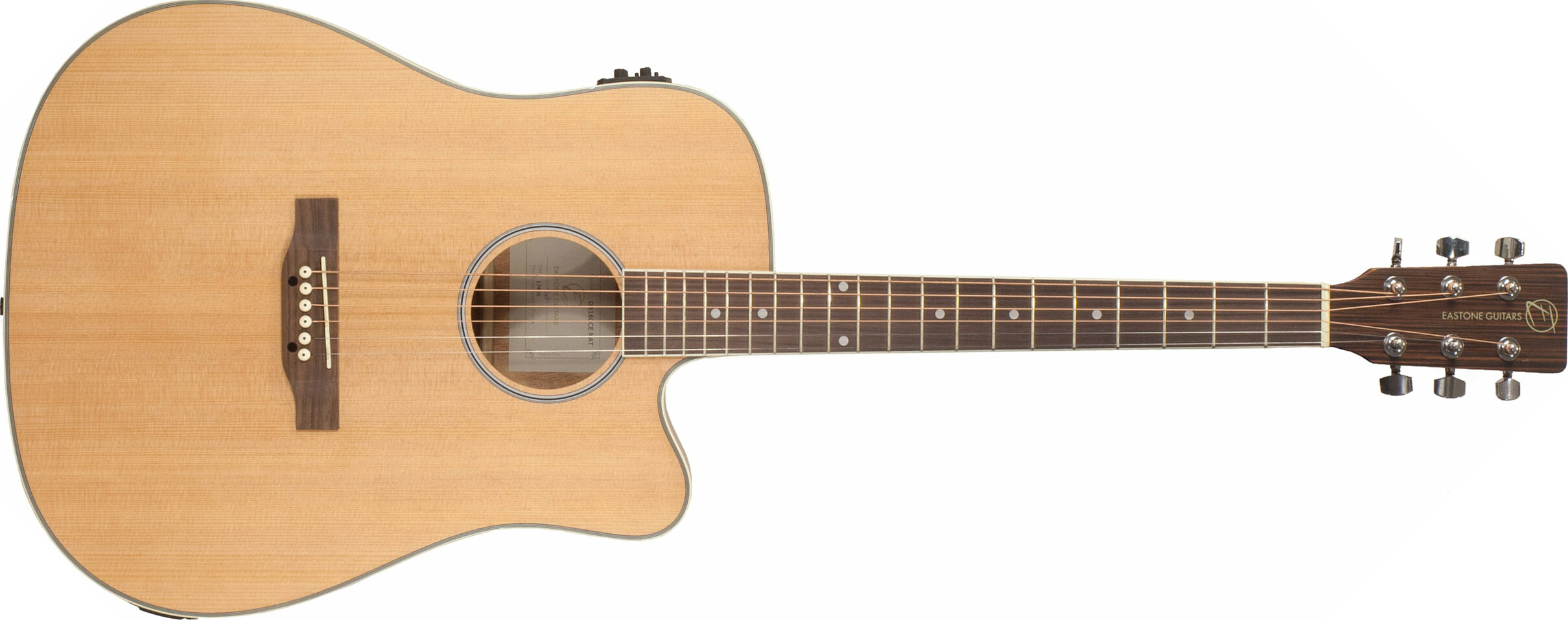 Eastone Dr160ce-nat Dreadnought Cw Epicea Wenge - Natural - Guitare Electro Acoustique - Main picture