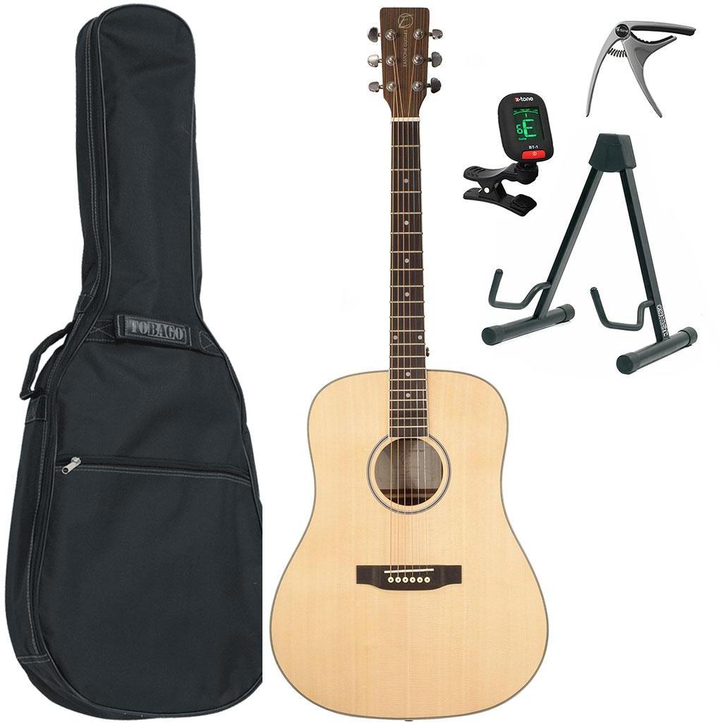 Pack guitare acoustique Eastone DR260-NAT + X-Tone Bag Pack - Natural