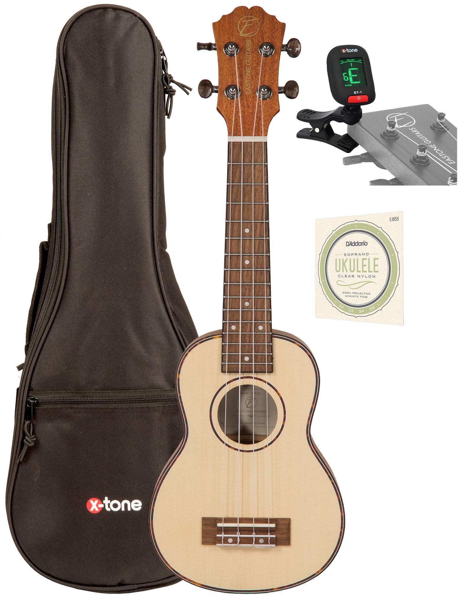 Pack ukulele Eastone E7C21 Soprano +Accessories