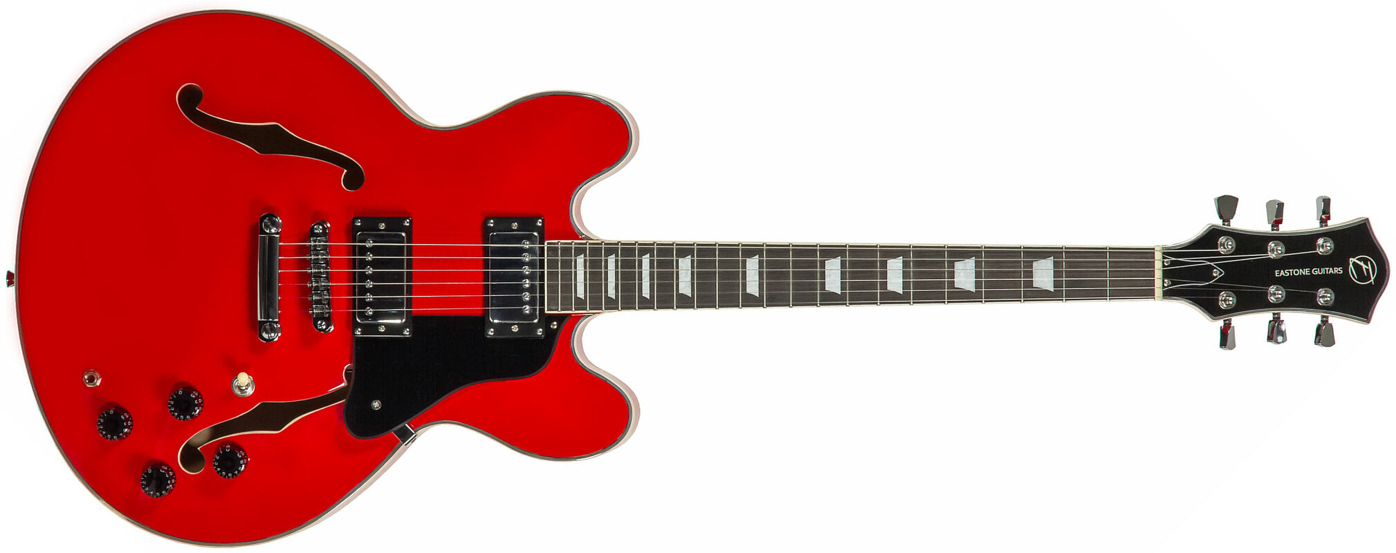 Eastone Gj70 Hh Ht Pur - Red - Guitare Électrique 1/2 Caisse - Main picture