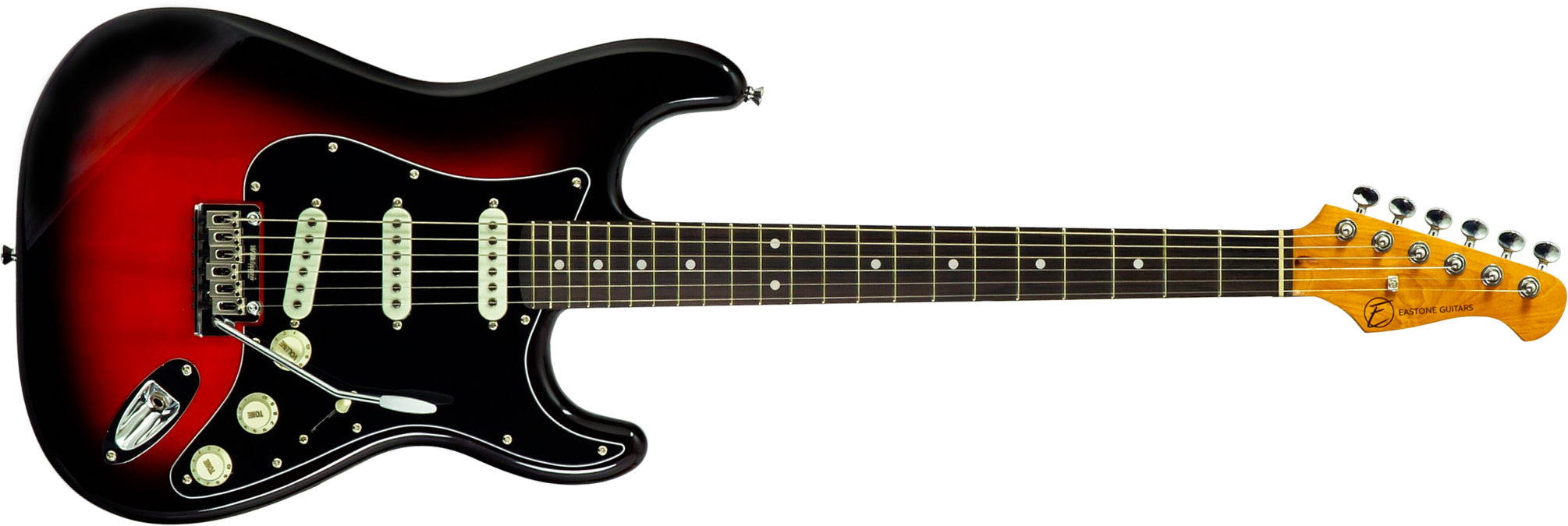 Eastone St100-s3t-rw 3s Trem Rw - 3-tone Burst - Guitare Électrique Forme Str - Main picture