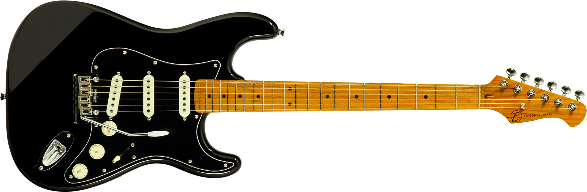 Eastone St100r-blk-mn 3s Trem Mn - Black - Guitare Électrique Forme Str - Main picture