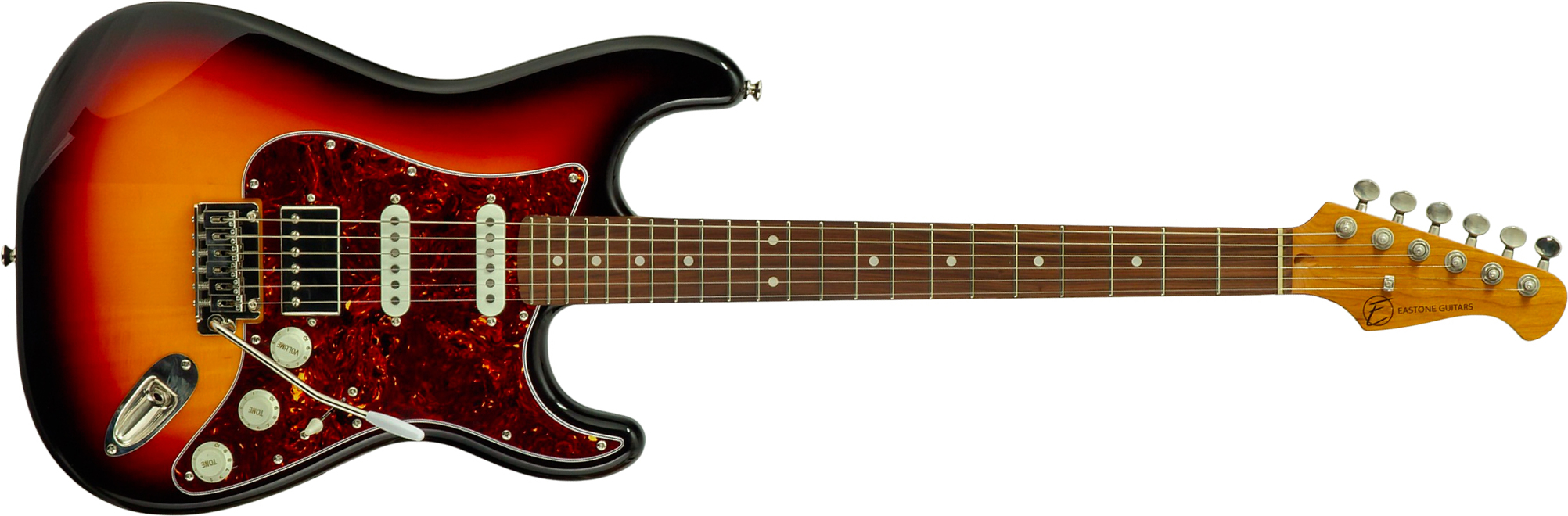 Eastone St550r-fs2t-rw Hss Trem Rw - 2 Tone Burst - Guitare Électrique Forme Str - Main picture