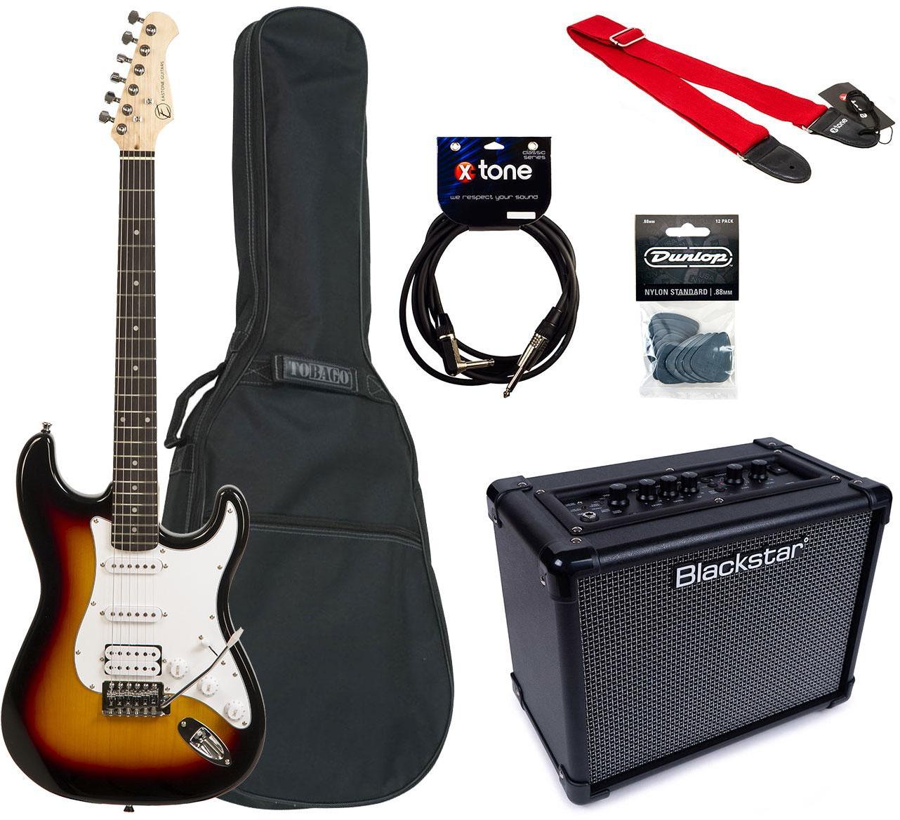 Pack guitare électrique Eastone STR80T LPB + Blackstar ID:Core V3 Stereo 10 +Accessories - Sunburst