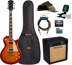 Pack guitare électrique Eastone LP100 +Blackstar Debut 10E +Accessories - cherry sunburst