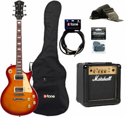 Pack guitare électrique Eastone LP100 CS +Marshall MG10 10W  +CABLE +MEDIATORS +HOUSSE + MG10G GOLD Combo 10 W - Cherry sunburst