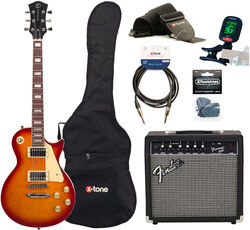 Pack guitare électrique Eastone LP100 +Fender Frontman 20G +Accessories - Cherry sunburst