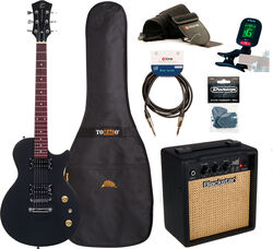 Pack guitare électrique Eastone LPL70 +Blackstar Debut 10E +Accessories - black satin