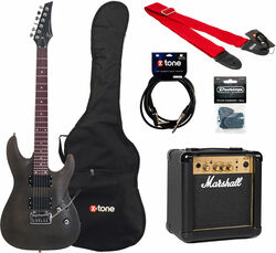 Pack guitare électrique Eastone METDC +MARSHALL MG10 +COURROIE +HOUSSE +CABLE +MEDIATORS - Black satin