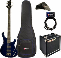 Pack basse electrique Eastone RB +Ashdown Studio Tour Bus +Accessoires - Blue