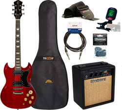 Pack guitare électrique Eastone SDC70 +Blackstar Debut 10E +Accessories - Red