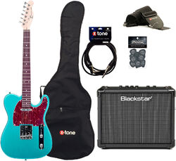 Pack guitare électrique Eastone TL70 +Blackstar Id Core Stereo 10 V3 +Accessoires - Metallic light blue