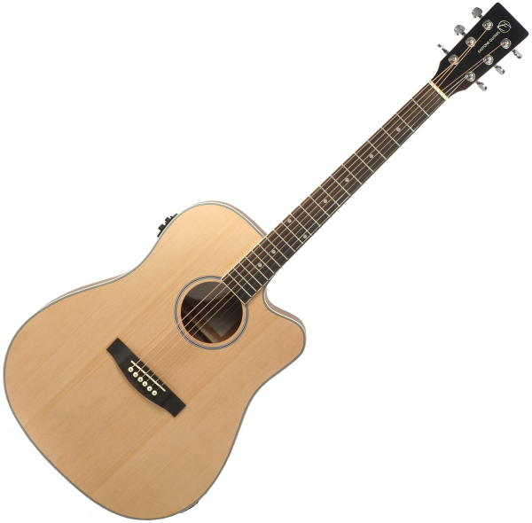 DR100CE-NAT - natural Guitare electro acoustique Eastone