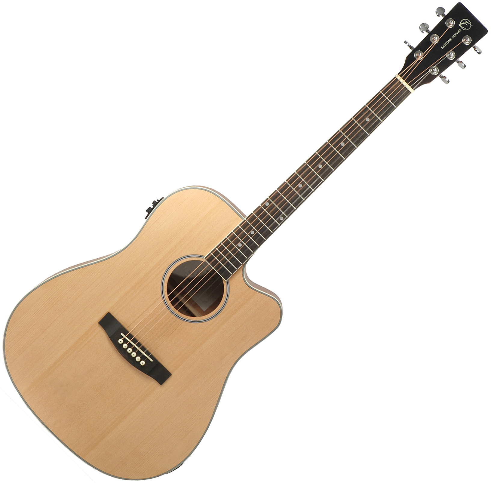 Eastone Dr100ce-nat +housse X-tone 2003 +capo +stand +jack - Natural Satin - Pack Guitare Acoustique - Variation 1