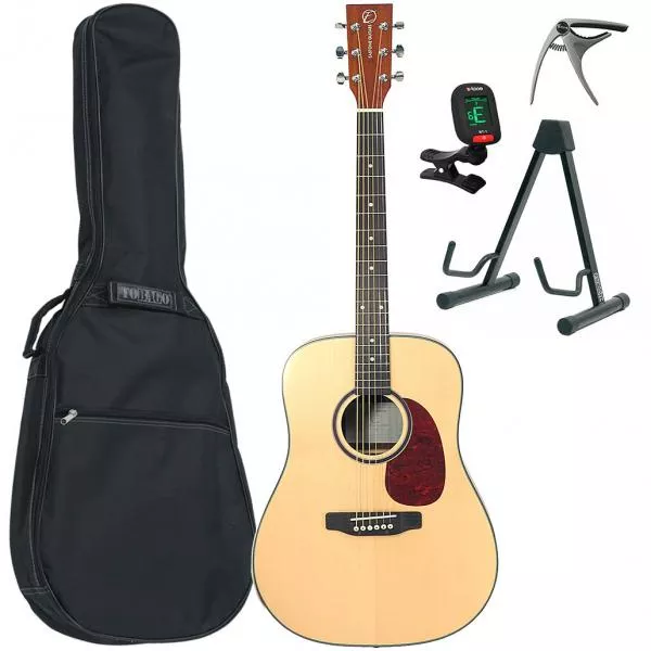 Pack guitare acoustique Eastone DR200-NAT + X-Tone Bag Pack - Natural
