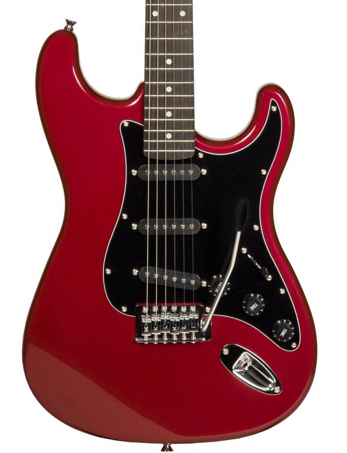 Guitare électrique forme str Eastone STR70T - Dark red