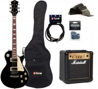 LP100 BLK +MARSHALL MG10 10W +CABLE +MEDIATORS +HOUSSE - black