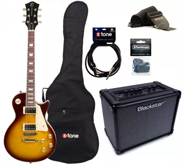 Pack guitare électrique Eastone LP200 HB + Blackstar ID Core V3 Stereo 10 +Accessories - Honeyburst
