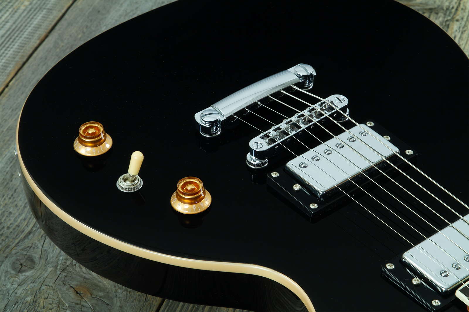 Eastone Lp70-blk 2h Ht Rw - Black - Guitare Électrique Single Cut - Variation 3