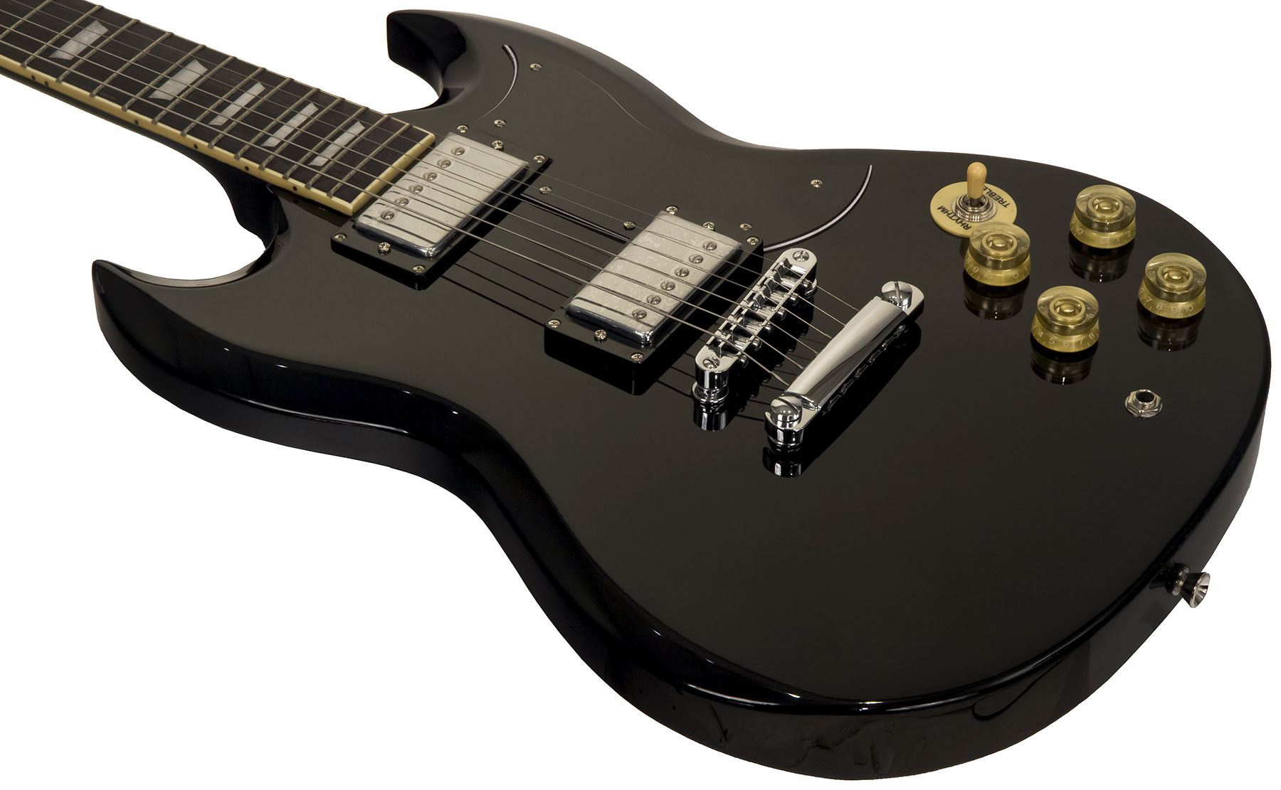 Eastone Sdc70 Hh Ht Pur - Black - Guitare Électrique RÉtro Rock - Variation 2