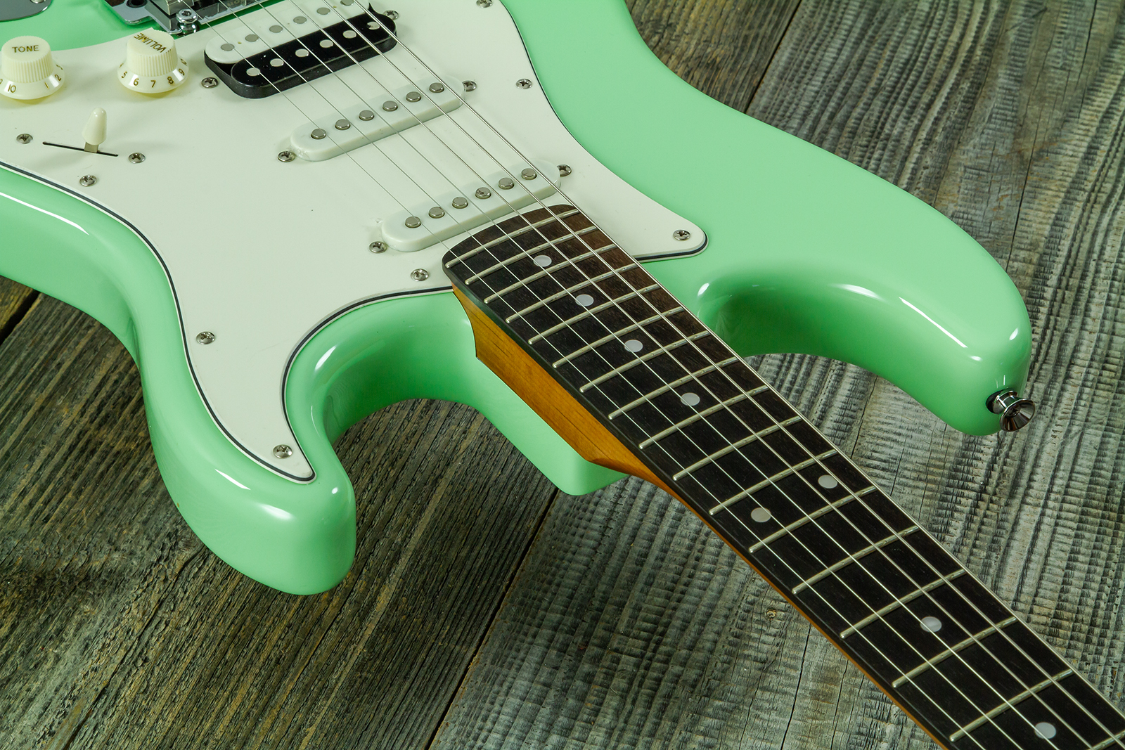 Eastone St150r-lg-rw Hss Trem Rw - Light Green - Guitare Électrique Forme Str - Variation 5