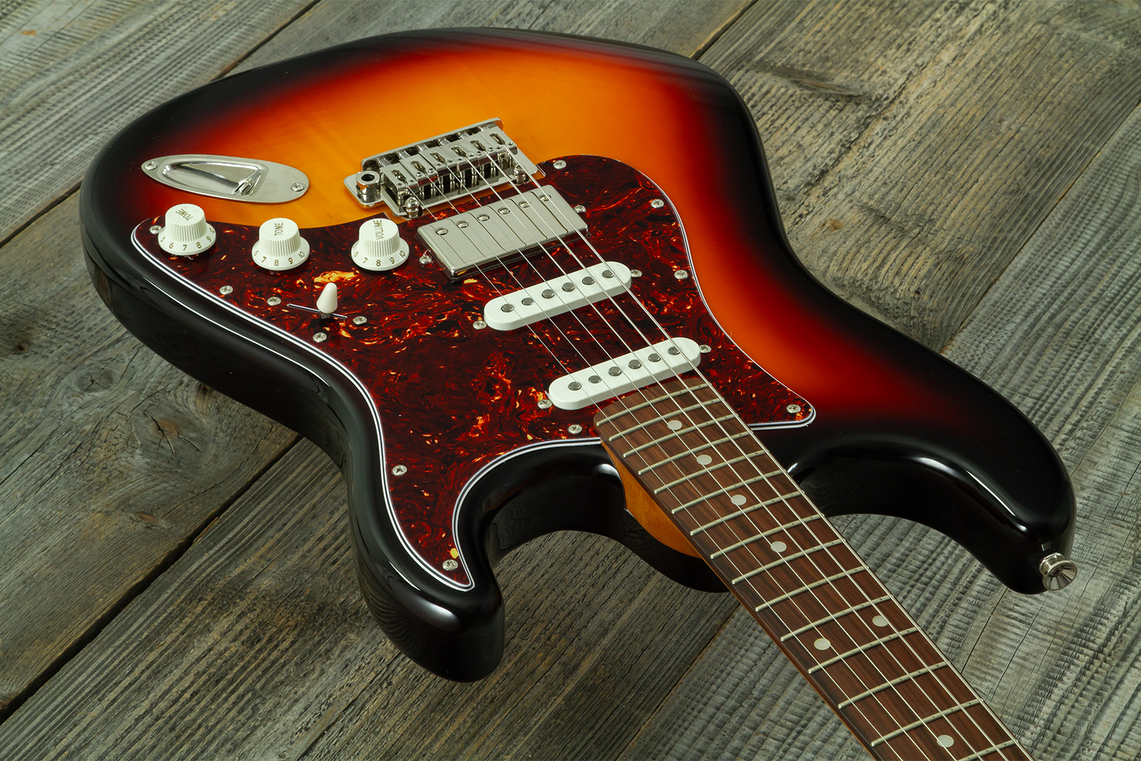 Eastone St550r-fs2t-rw Hss Trem Rw - 2-tone Burst - Guitare Électrique Forme Str - Variation 2