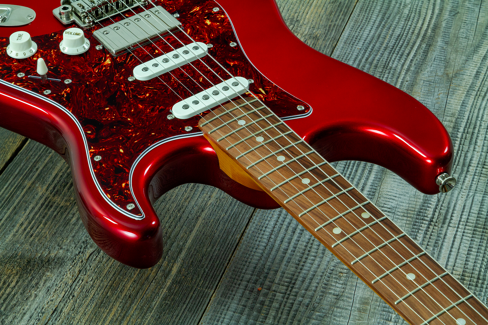 Eastone St550r-mr Hss Trem Rw - Metal Red - Guitare Électrique Forme Str - Variation 4