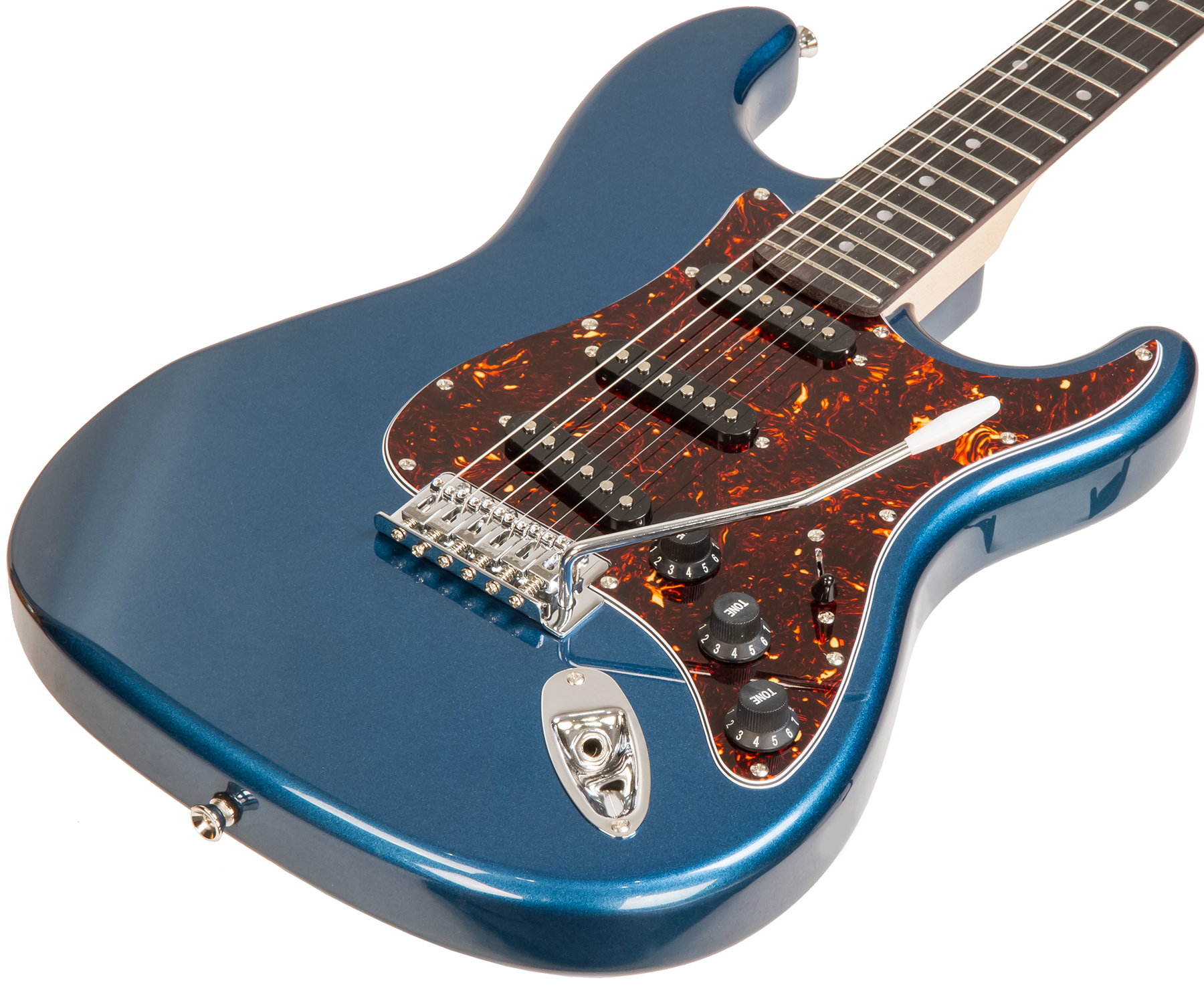 Eastone Str70t Lpb +marshall Mg10 10w +cable +mediators +housse - Lake Placid Blue - Pack Guitare Électrique - Variation 1