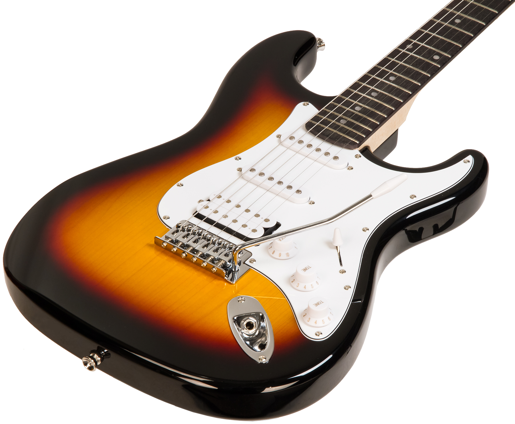 Eastone Str80t 3ts Hss Trem Pur - Sunburst - Guitare Électrique Forme Str - Variation 1