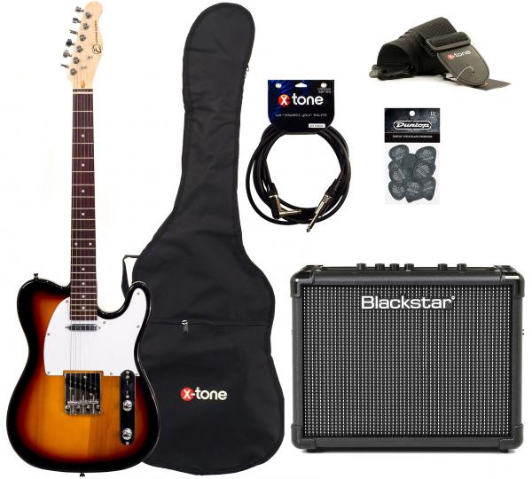 Pack guitare électrique Eastone TL70 +Blackstar Id Core 10 V3 +Accessoires - 3-color sunburst